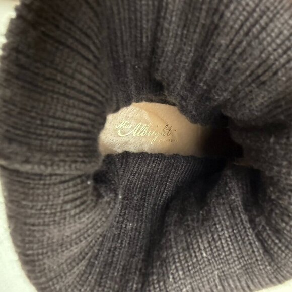 Miss Albright Anthropologie Brown Suede Sock Sweater Heeled Boots - Picture 6 of 10